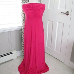 NWT! DEBORAH VIERNECK LOG, FLOOR LENGTH PINK DRESS. SIZE XS